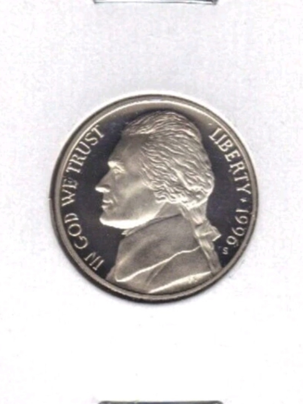 1996 Jefferson Nickel - Silver Tone Collectible Coin